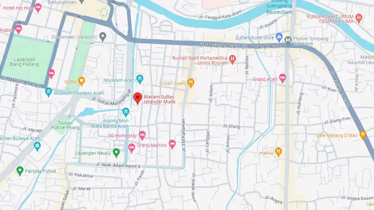 Rute Menuju Makam Iskandar Muda